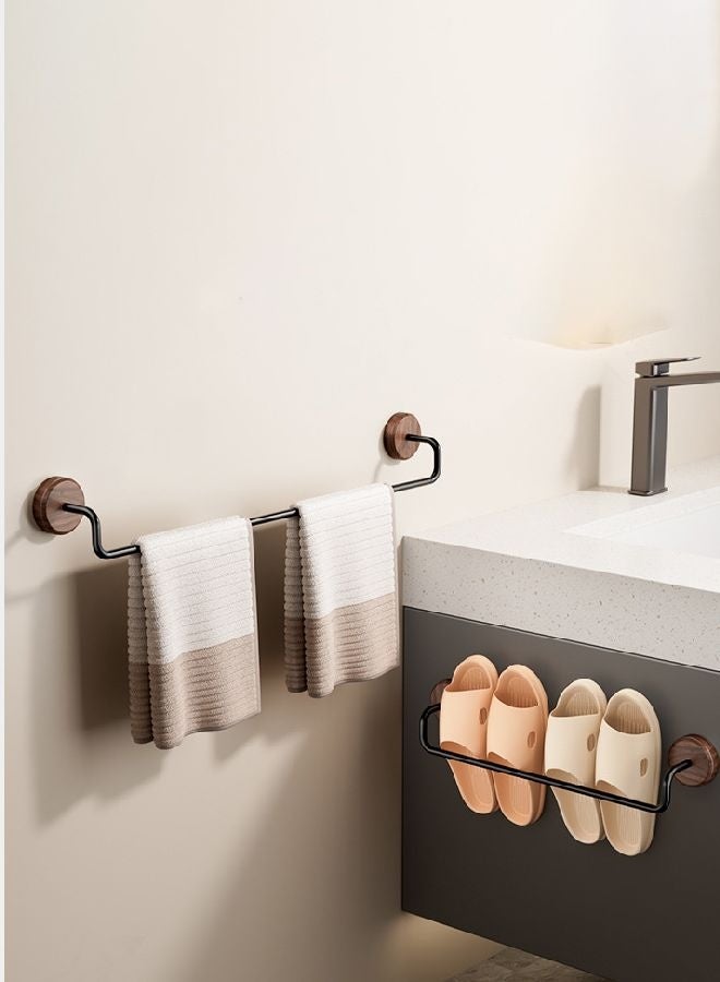 No Drill Bathroom Towel Bar Stainless Steel Towel Rack Waterproof  Rustproof, Self Adhesive Black Towel Holder, Towel Rail Hanger for Bathroom Kitchen - Image 3